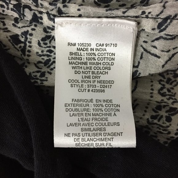 JOIE Black White Print Solid Slip Dress Lined Low Drawstring Waist Dress - Picture 3 of 8